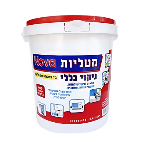 NOVA - דלי מטליות לחות נשלפות לניקוי כללי - מבושם - 400 יח'