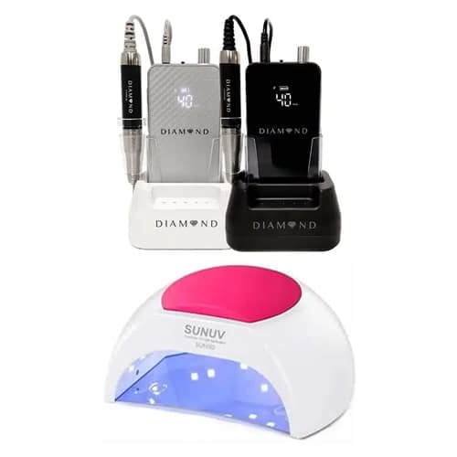 מבצע מכונת שיוף אלחוטית Diamond + מנורת ייבוש SUN2 - ביוטי דיפו