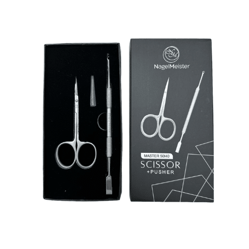 NAGEL MEISTER - מספרי עור נירוסטה + דוחף עור 50/40