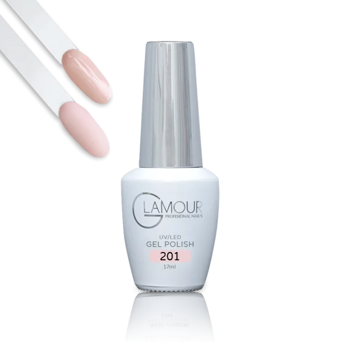 ⁦לק ג'ל מס' 201, 17 מ"ל - Glamour⁩ – תמונה ⁦2⁩