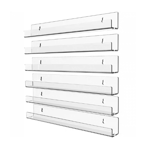 סט 6 מדפים ללקים שקופים אקרליים